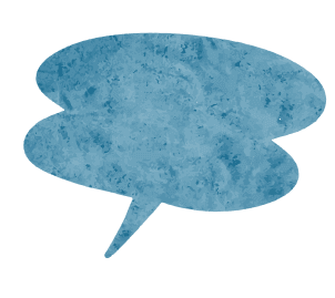 Blue speech bubble