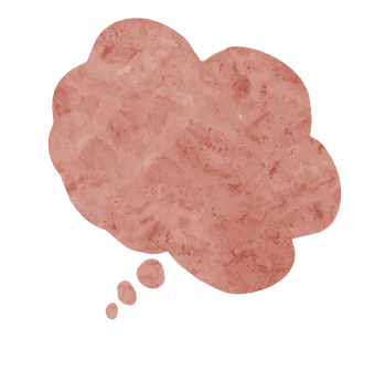 Red thought bubble